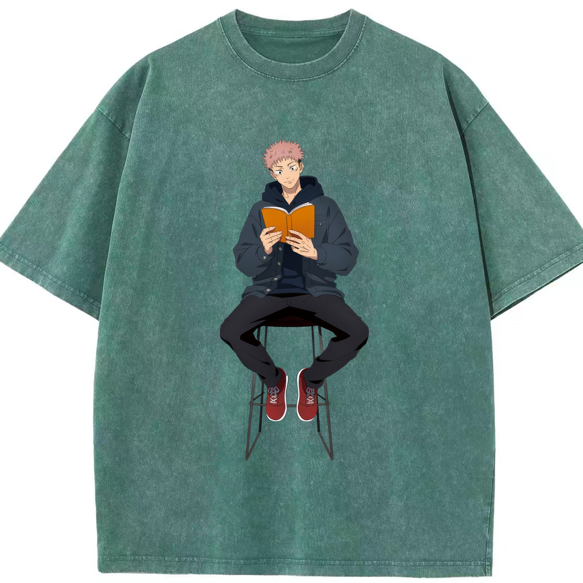 （画像用） 呪術廻戦 Jujutsu Kaisen 綿100% ヴィンテージ風 半袖Tシャツ（フロントプリント）